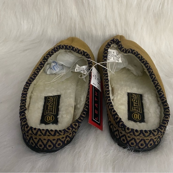 Fireside Shoes Slippers Size 10 Mens Slip‎ On Leather New With Tags - Picture 5 of 11